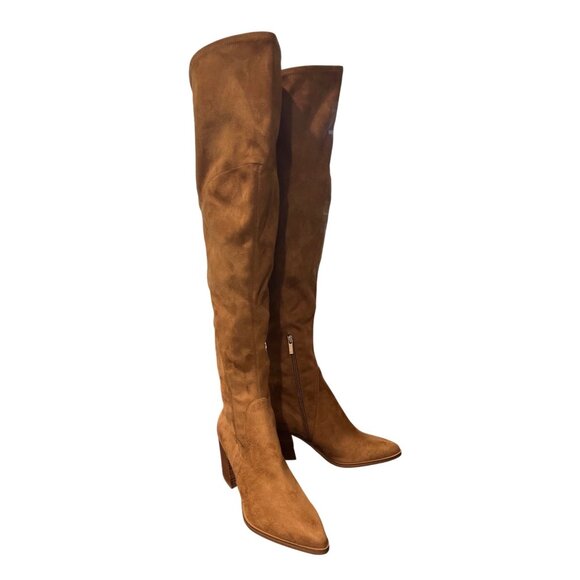 Marc Fisher LTD Brown Suede Over-The-Knee Boots Womens Size 9.5 - Picture 1 of 9